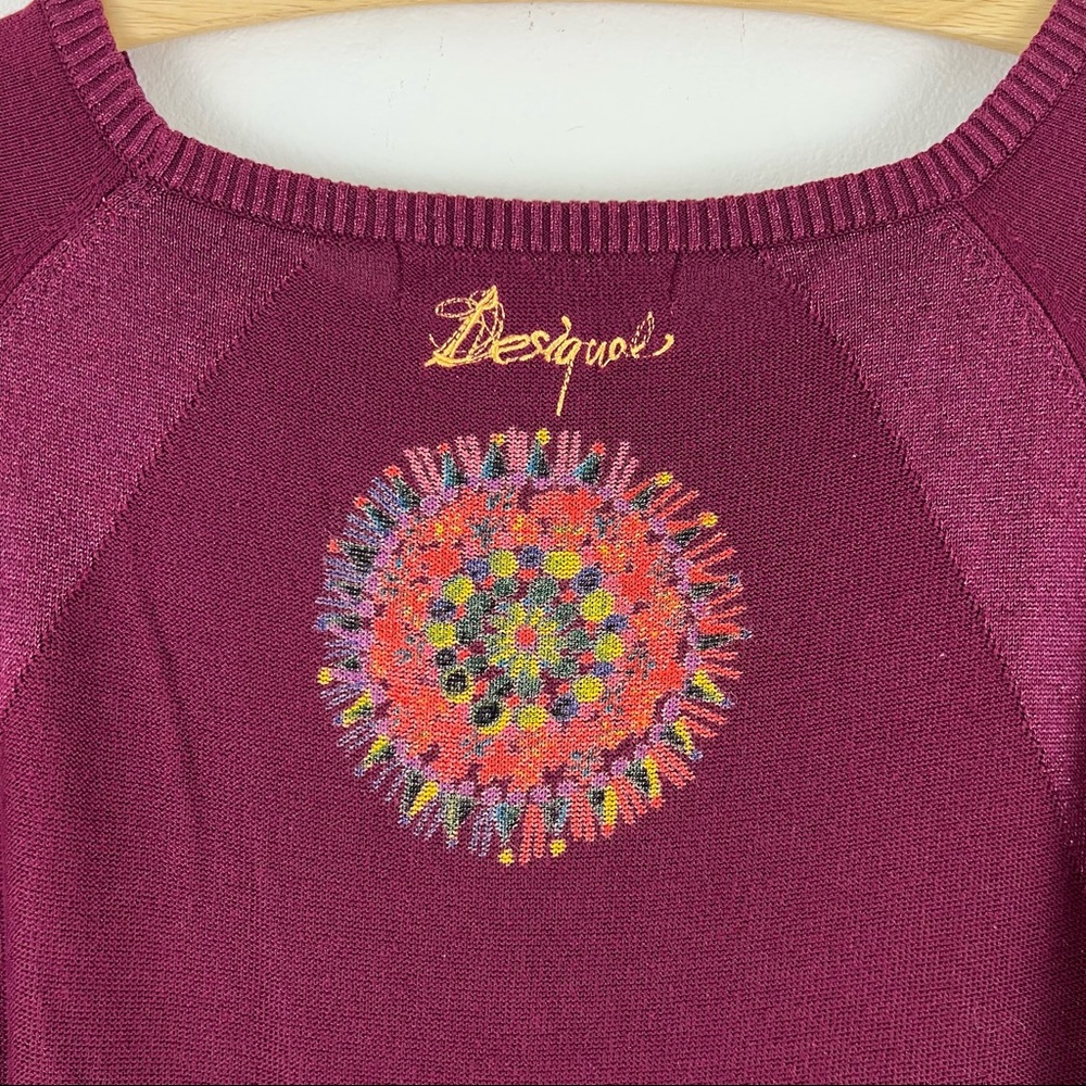 Desigual Eccentric Festive Long Sleeve Sweater Tunic L - Picture 7 of 11